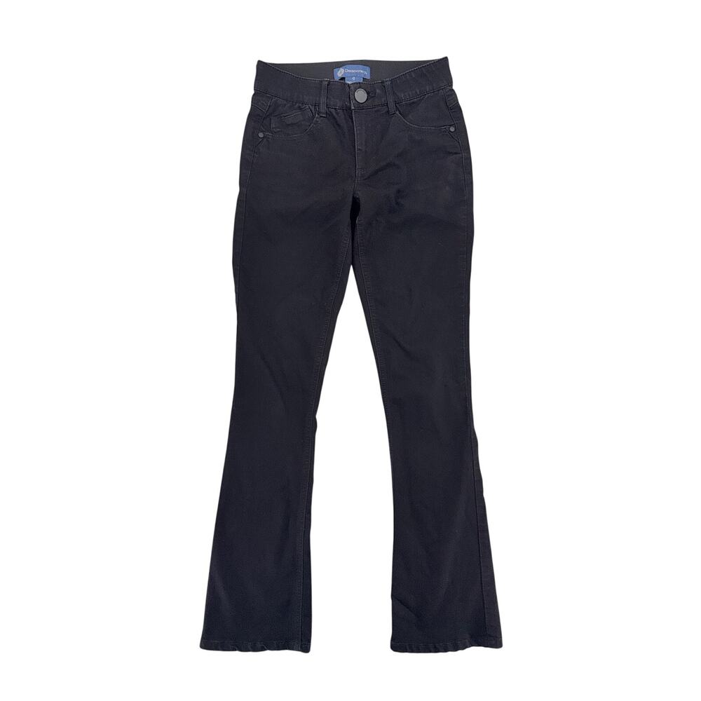 Democracy “Ab”Solution Tummy Slimming Black Mid Rise Flare Leg Jeans Size 0